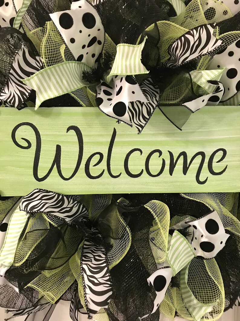 Lime Green Wreath Etsy