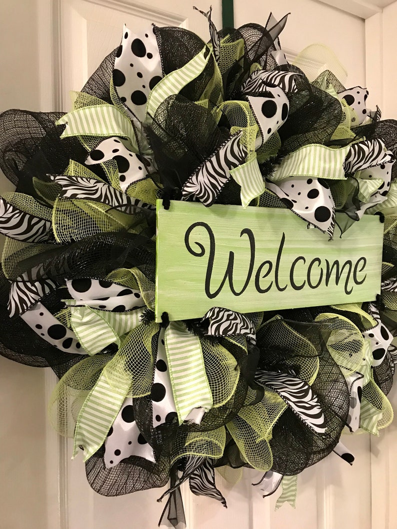 Lime Green Wreath Etsy