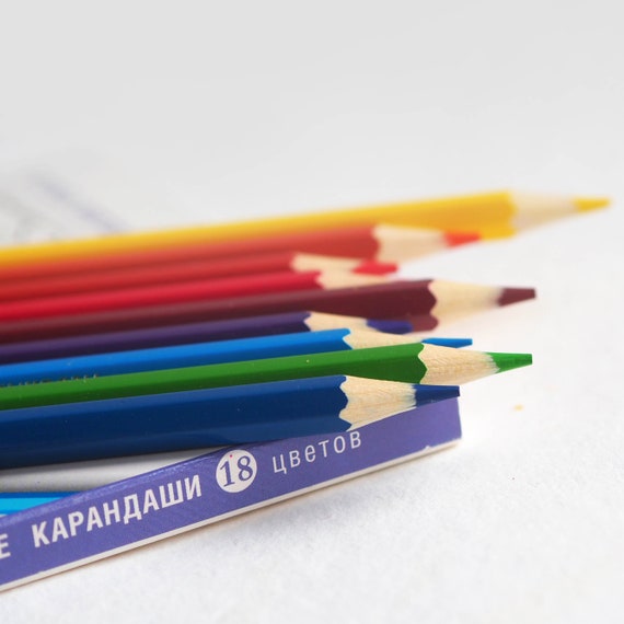 Crayons de couleur 6 pièces ensemble crayon Nevskaya Palitra