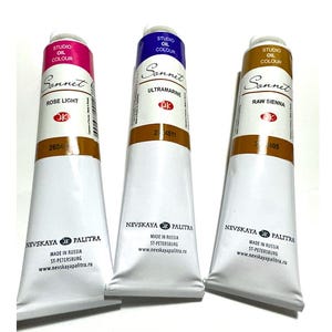 Oil Paint Sonnet Tubes All Colors Artist Paints Tube Nevskaya Palitra Saint Petersburg high-quality Emerging and Professional 46 ml/ 1.55 Oz