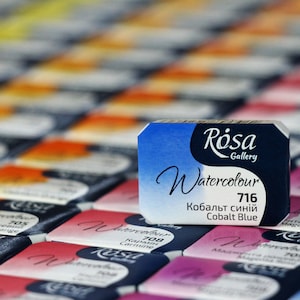 Watercolor Paint Single Pan ALL COLORS Paints Art Supplies Artist  make set ROSA Gallery Made in Ukraine Pans 2.5 ml (0.08 oz)