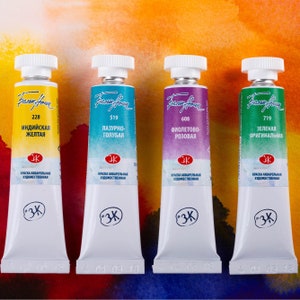 Nevskaya Palitra White Nights ALL yellow Watercolor Paint Single Tubes Make your set 10 ml all Yellow colors Paints image 5