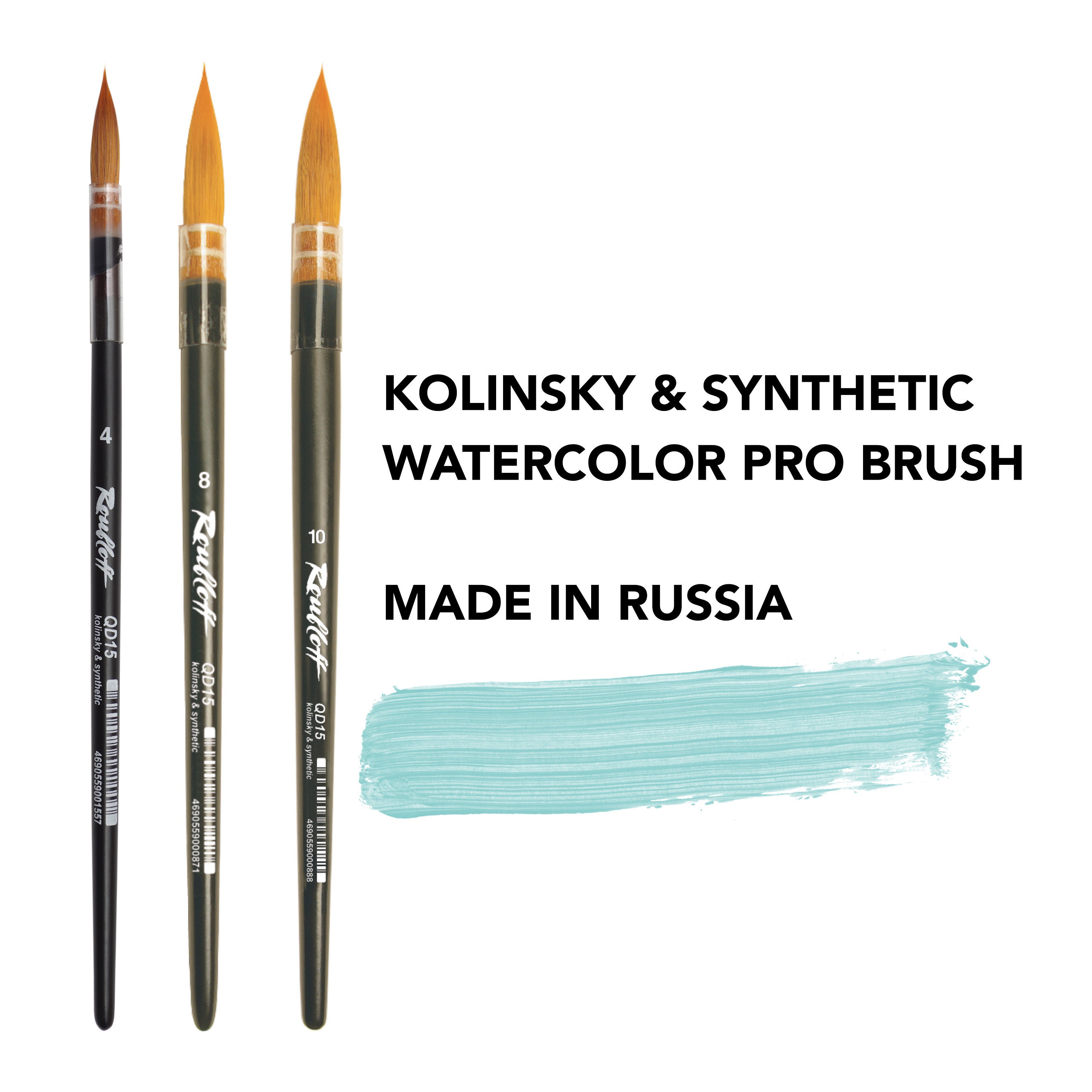 Kolinsky Watercolor Brush Set Pure Kolinsky Sable Hair Pointed Round Art  Paintbrushes Premium 6 Pcs Round Tip Paint Brush Artist Acrylic Brush for