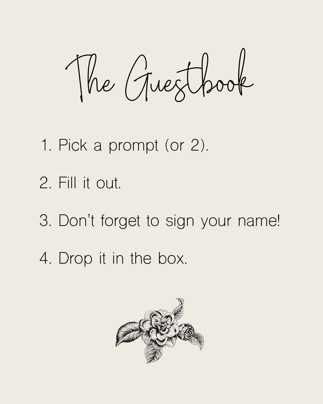 Wedding Guestbook Sign and Wedding Prompts Etsy
