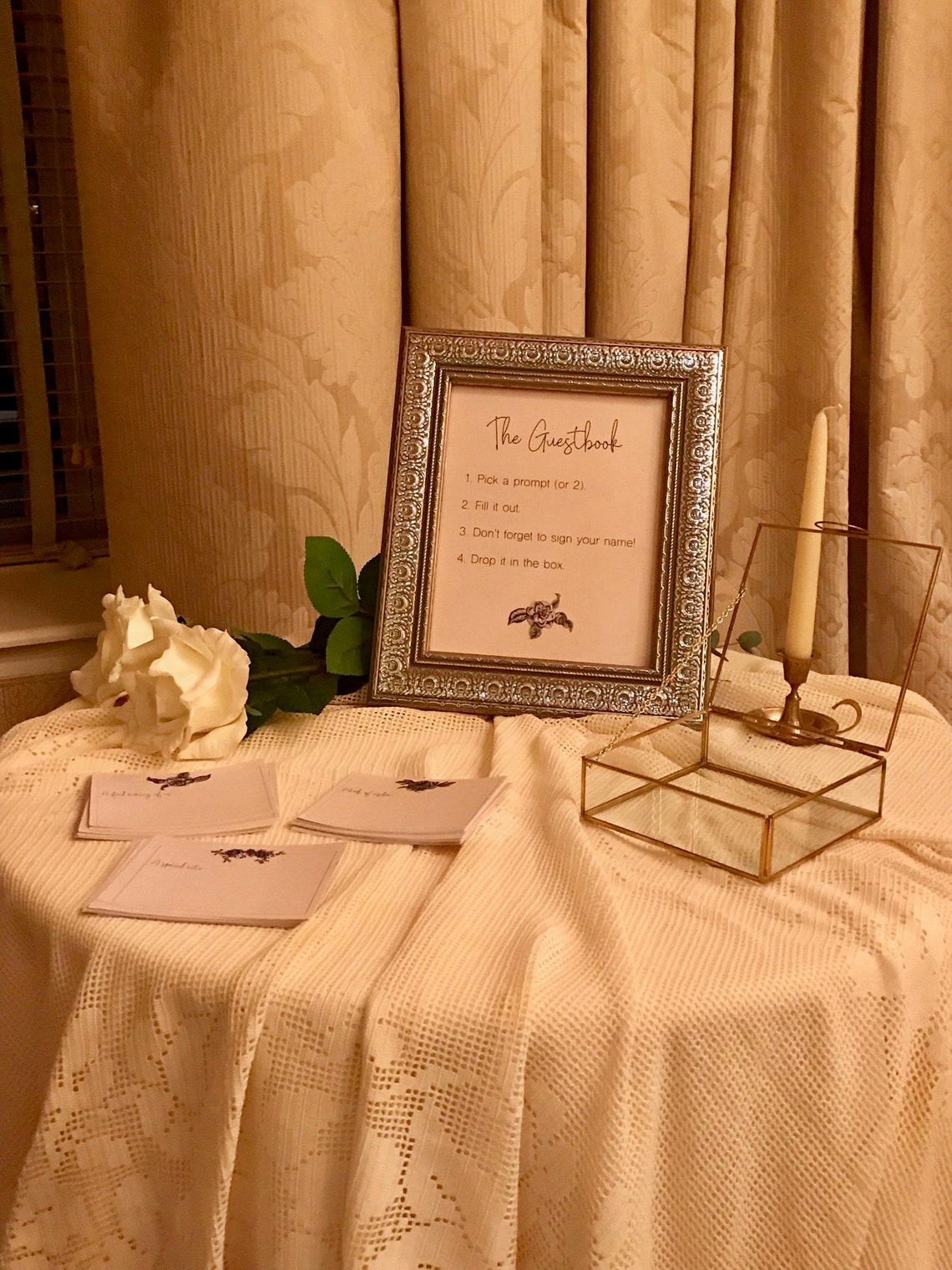 Wedding Guestbook Sign and Wedding Prompts Etsy