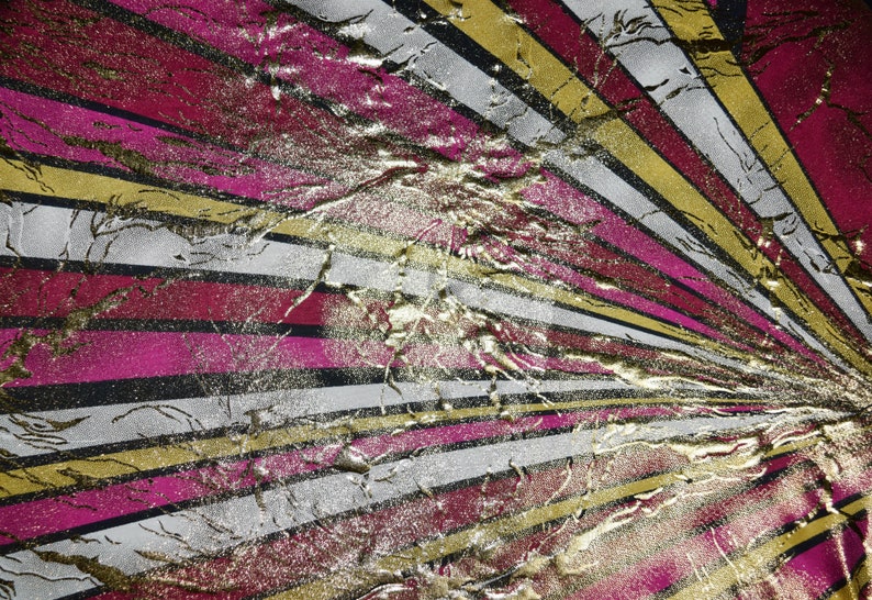 one yard of material 1 yard of fabric Foil metallic spandex fabric with sun light pattern fabric By The Yard