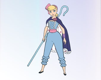 Bo peep doll Svg, Toy Story Bo svg, eps, dxf, png cutfiles, Bo peep cutfile cricut, Toy story 4 character svg, Bo peep iron on transfer file