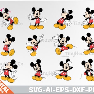 Mickey Mouse svg silhouette Mickey Mouse clipart Mickey Mouse Cricut Mickey Mouse birthday vector printable Mickey digital clipart clip art