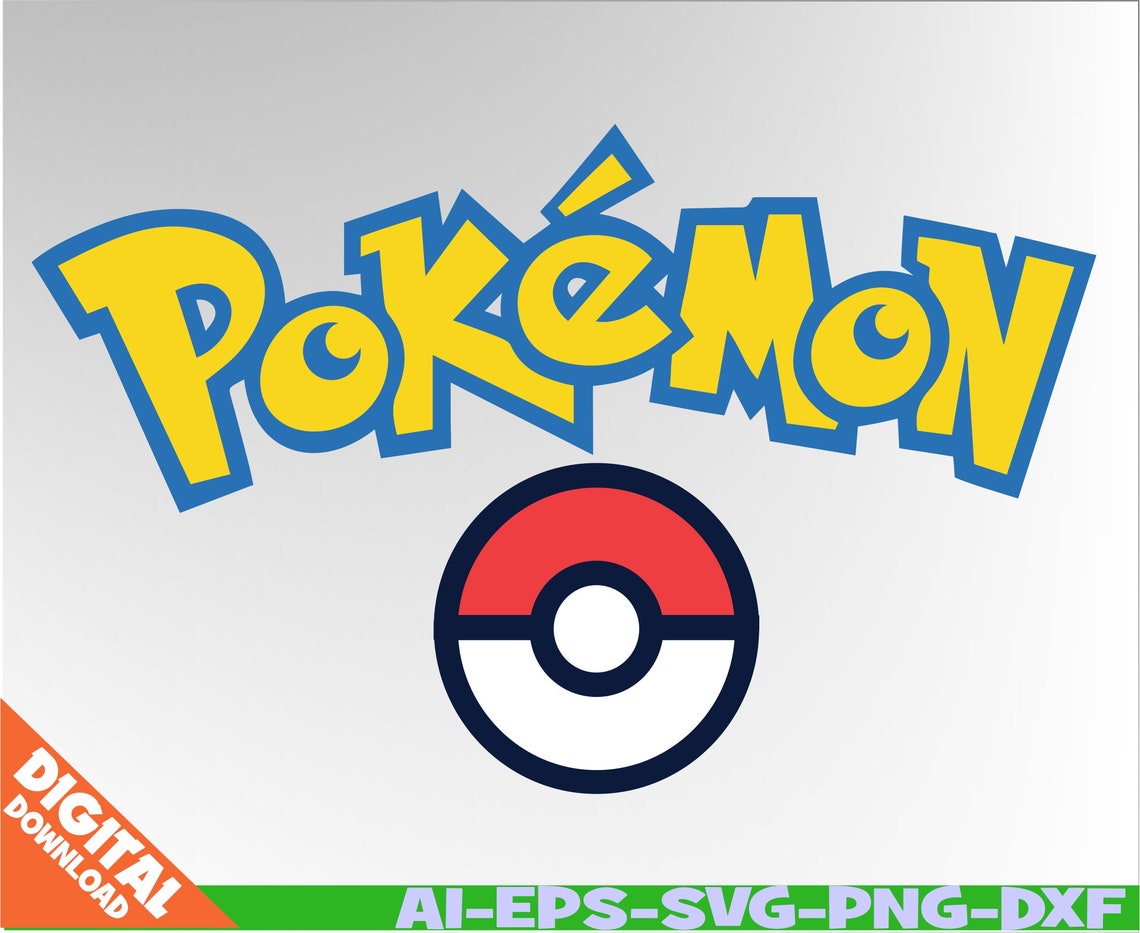 Pokemon Logo Svg, Pokemon Ball Svg, Eps, Dxf, Png Cutfiles, Layered ...