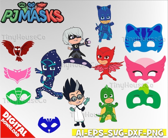 Download Pj Mask Svg Pj Mask Cutfiles Png Pj Mask Party Pj Mask Etsy