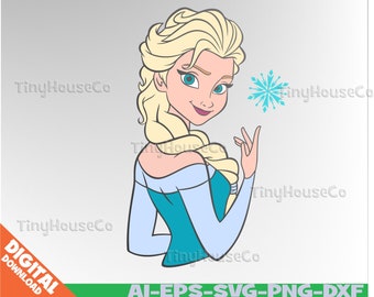 Elsa Frozen svg eps png clipart Frozen 2 party Elsa cricut cut files digital clip art