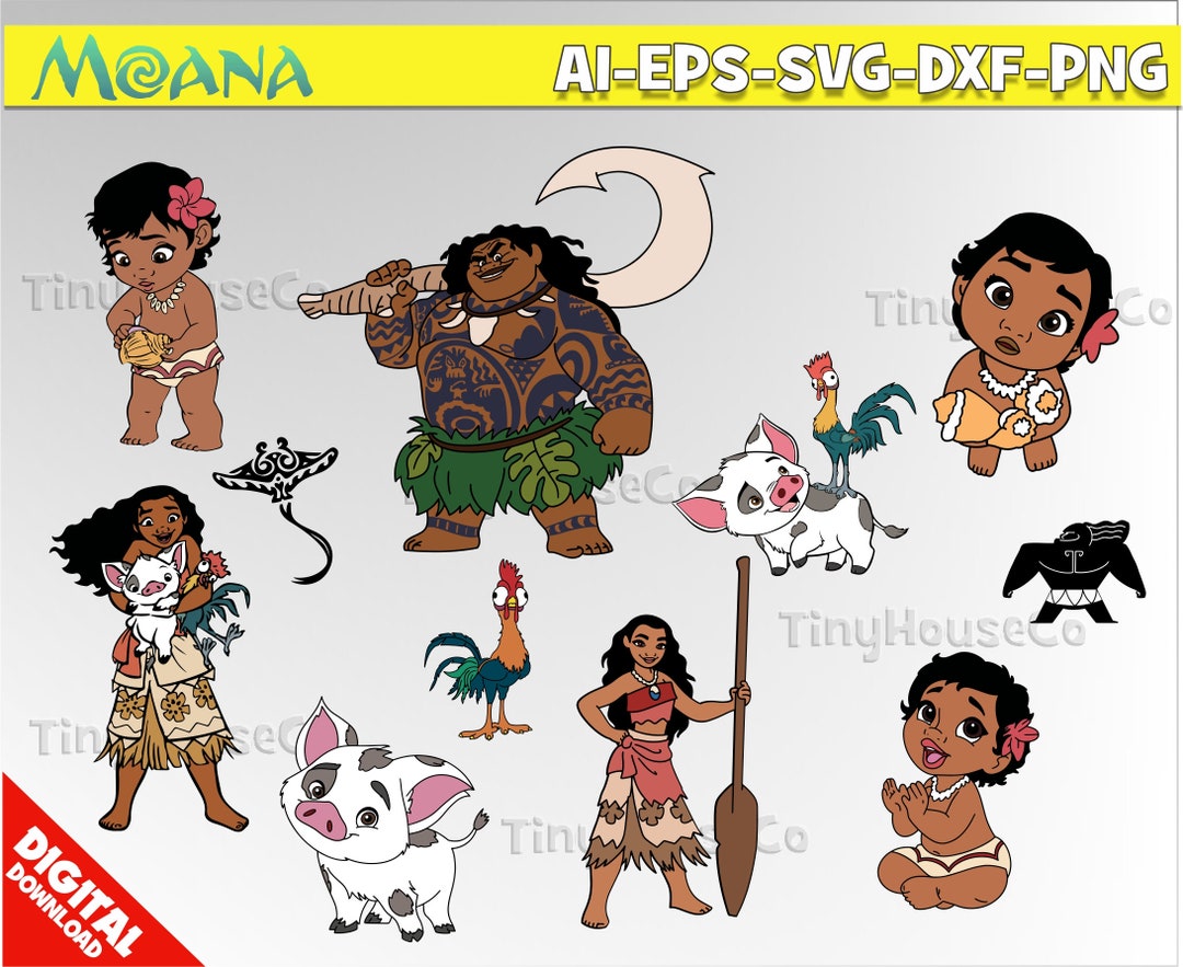 Moana Svg Moana Clipart PNG Moana Party Moana Birthday Cut Files Moana ...