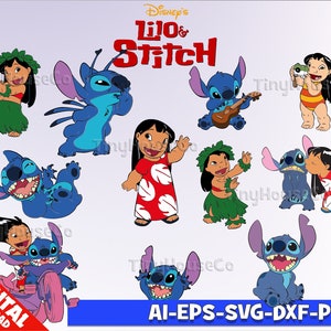 Lilo e Stitch svg Lilo e Stitch clipart PNG Minha festa de aniversário de Lilo e Stitch vetor para impressão Lilo clipart digital