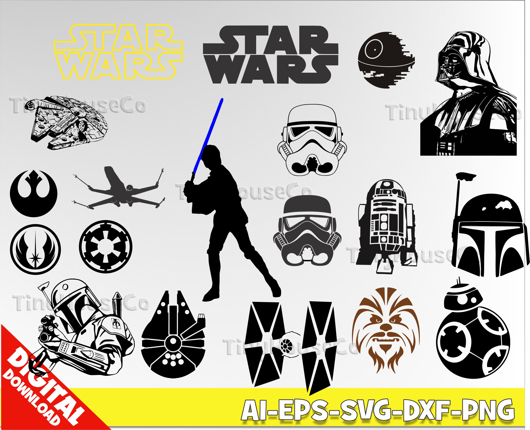 Download Star Wars svg Star Wars clipart PNG Star Wars vector ...