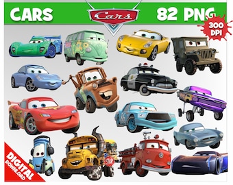 Cars Clipart 82 PNG 300dpi Images Digital Clip Art, Cars Movie, Graphics Lightning McQueen