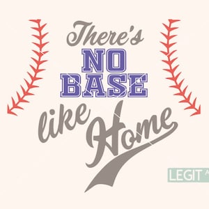 SVG - There&#39;s No Base Like Home - Baseball - Home Plate - Design - For Signs - DIY - Cutting Machines - Coach Gift - Ideas