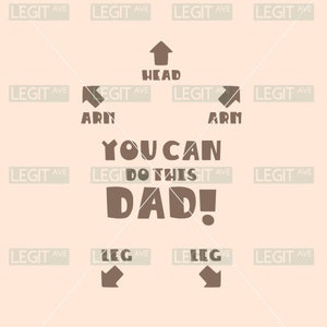 SVG - You Can Do This Dad - Cut File - Design - DIY - Baby Shower Gift - Idea - Funny - Vector - Gift For New Dads - Downloadable File