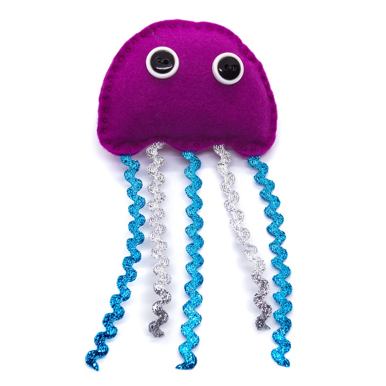 Jellyfish Cat Toys Organic Catnip Purple Berry