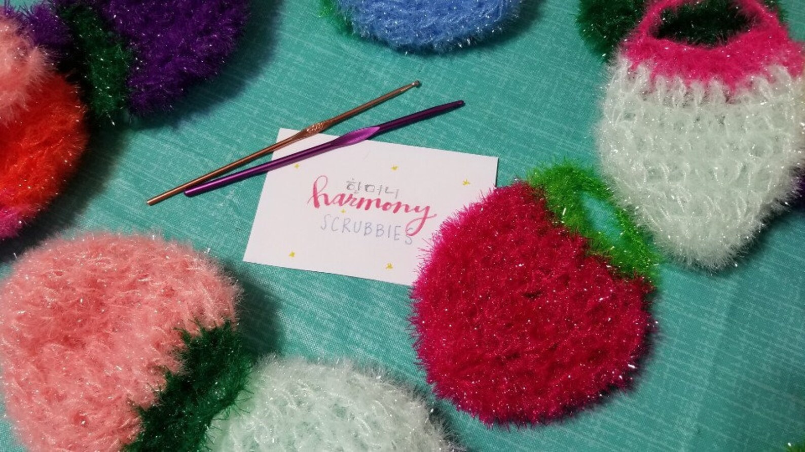 5 PACK Handmade Scrubby Yarn Fruit Shaped Dish Scrubber Cloth Etsy