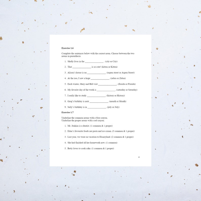Complete 31 Pages Workbook for Grammar Printable Exercise - Etsy India