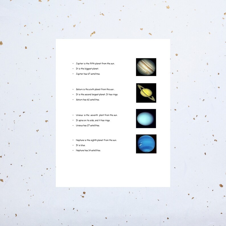 The Solar System for 2nd Grade Printable Reviewer Worksheet | Etsy