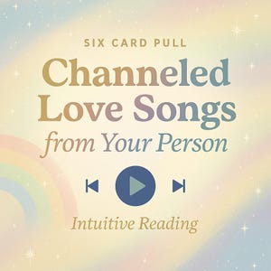 Canzoni d'amore canalizzate dalla tua persona - 6 carte di canzoni con lettura intuitiva / Anima gemella, Cotta, Fiamma gemella