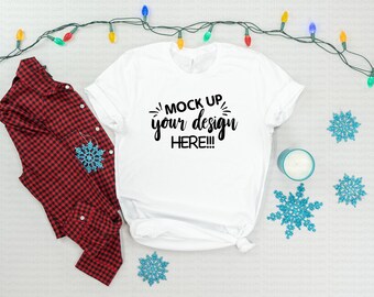 Download Christmas Mockup Holiday Mockup Mockup Tshirt Shirt Mockup White Shirt Mockup Shirt Flat Lay Shirt Mock Up Winter Mockup Shirt Photo Download Free Premium Psd Mockups