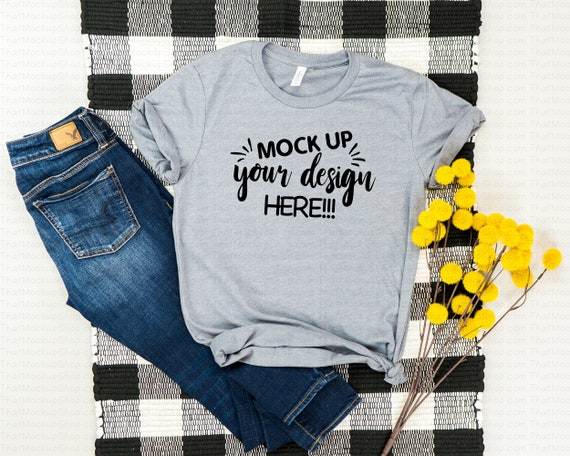 T-Shirt Mockup Mock Up Bella Canvas Mockups Shirt