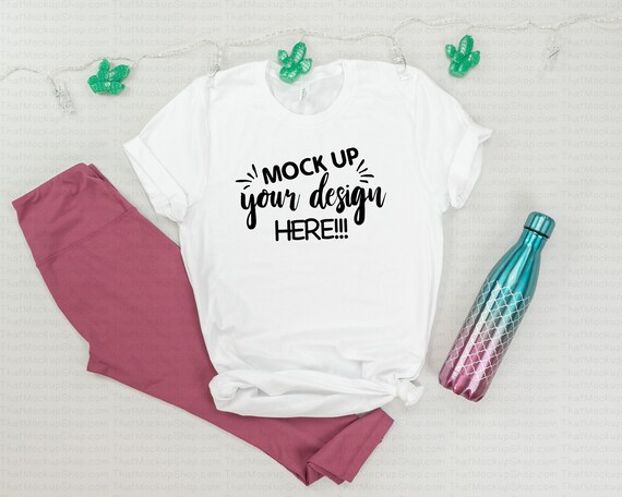 Download Free T Shirt Mockup Mock Up Workout Mockup Yoga Mockup Psd Get Download Design 3d Realistic Image For T Shirt Free Mockup
