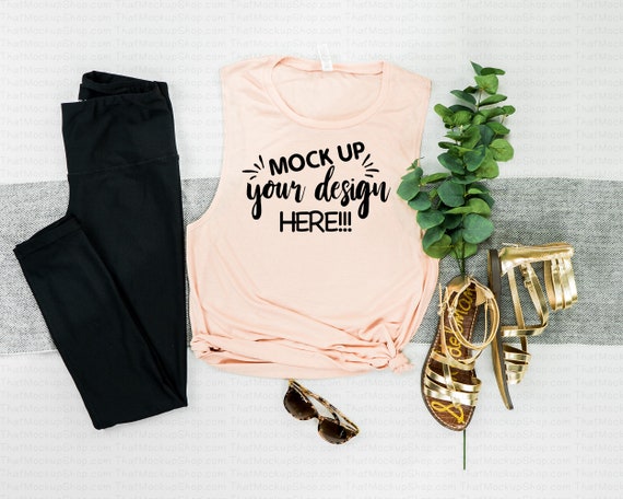 Mockup T-Shirt-Shirt Mockup Muscle Tank Mockup Shirt Flat