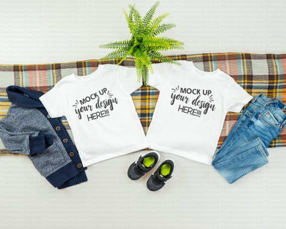 Kids Mockup T-Shirt Mockup Mock Up Twins Mockup