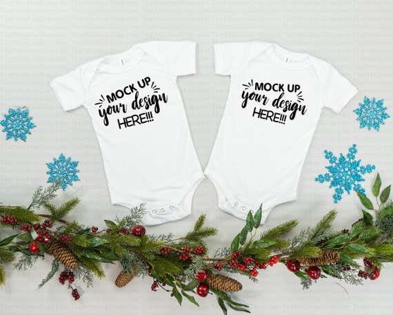 Download Free One Piece Mockup Christmas Mockup Holiday Mockup Baby Mockup PSD Mockup Template