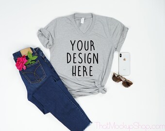 Download Free Shirt mockup, T-shirt Mockup, Tshirt Mockup, Shirt Flatlays, Product mockup, PNG mockup, Bella Mockups, SVG mockup, Athletic Grey Triblend PSD Template
