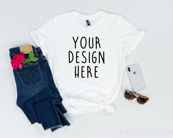 T-Shirt PSD Mockup Template Mockup PSD Shirt Flat Lays