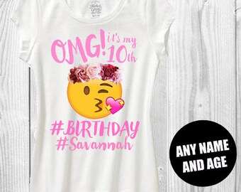 Emoji birthday shirt omg it's my birthday