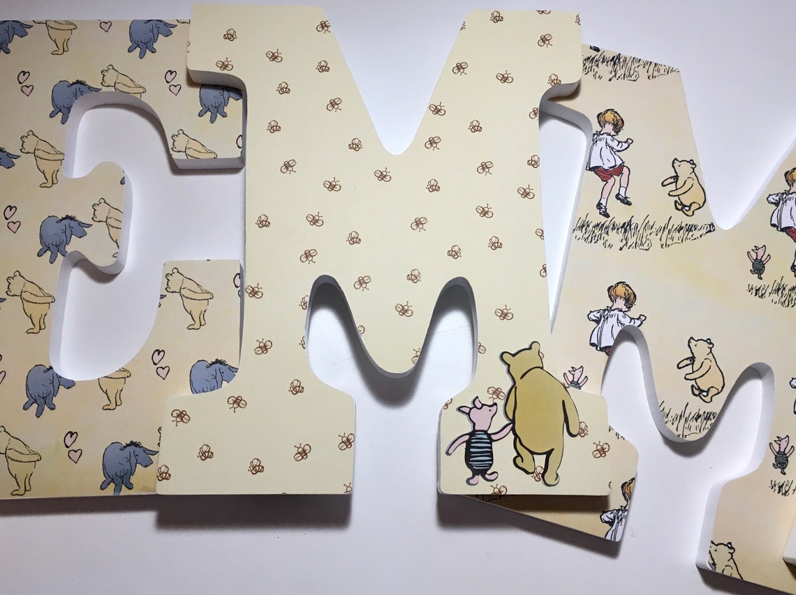 Winnie the Pooh nursery letters Pooh theme nursery Pooh Etsy