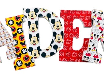 Mickey Mouse wall letters for kids -Mickey Mouse nursery-Mickey Mouse decor-Gift for grandson-Baby shower gift-