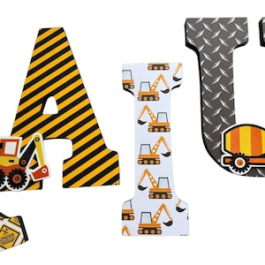 Construction Theme Nursery construction Letters Construction - Etsy