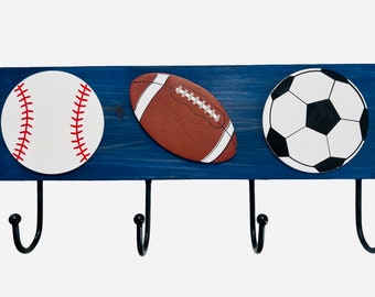 Child's Coat Rack: Nursery Wall Hooks, Boys Gift-gift for Grandson