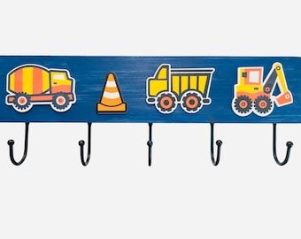 Kids coat rack-hooks -PJ hooks -Nursery decor-Toddler coat rack- Boy gift