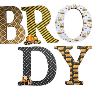 Construction Theme Nursery construction Letters Construction - Etsy