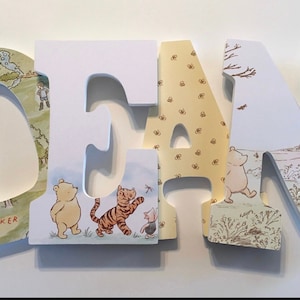 Winnie the Pooh nursery letters,  Winnie the Pooh baby shower gift, Nursery letters - Name sign, Vintage Winnie the Pooh- Classic Pooh decor