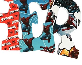 Nursery letters- Boys letters- Wood letters- Captain Marvel letters- Personal name sign