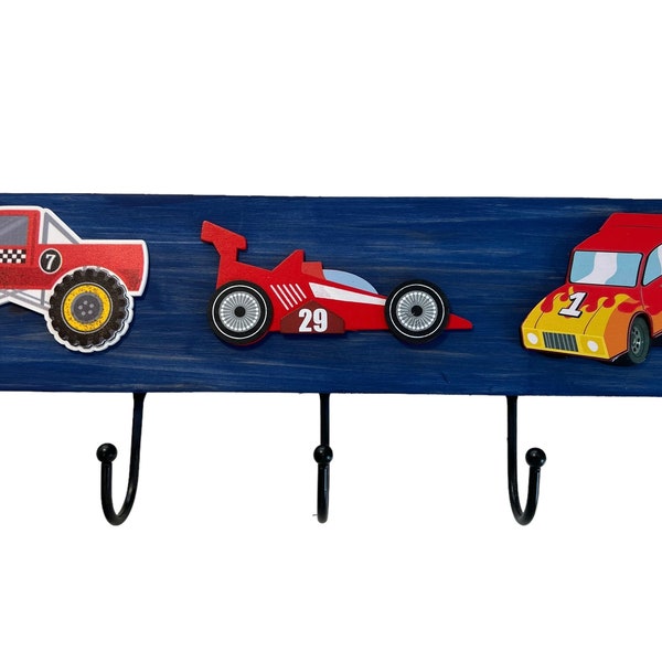 Child’s transportation, theme coat rack/PJ hooks/towel hooks / Boys gift