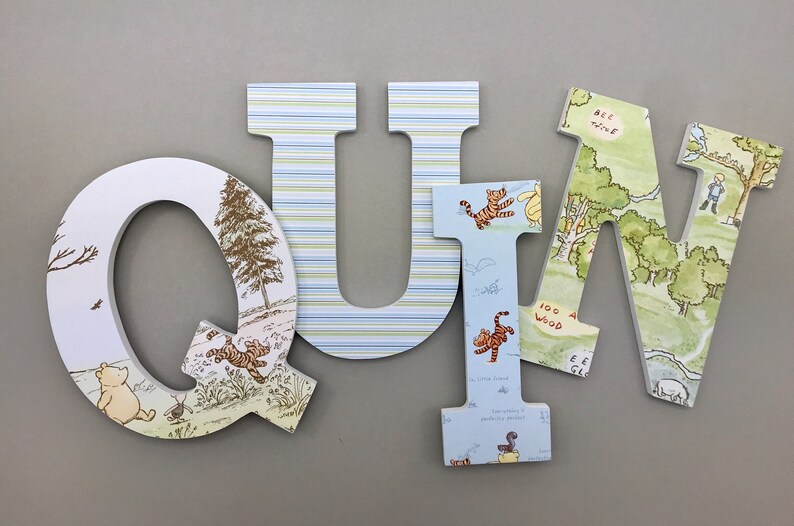 Pooh nursery decor boys winnie the pooh nursery letters boys Etsy