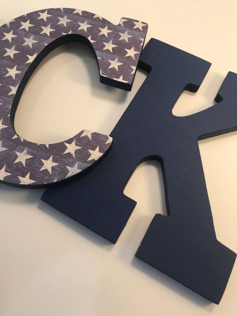 Boy Nursery Letters Boys Navy Nursery Letters Boys Wall Etsy