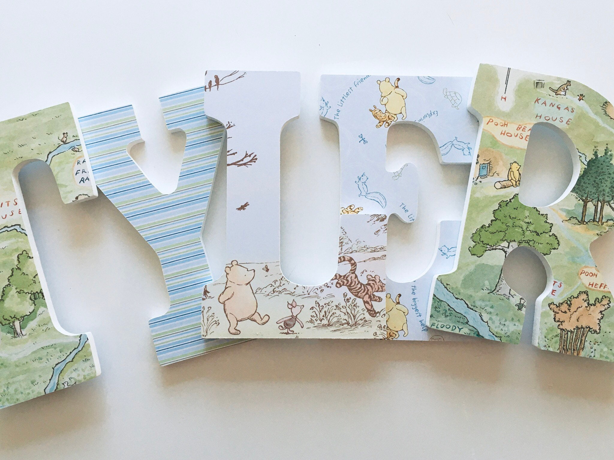 Winnie the Pooh Nursery Letters Winnie the Pooh Baby Shower Etsy