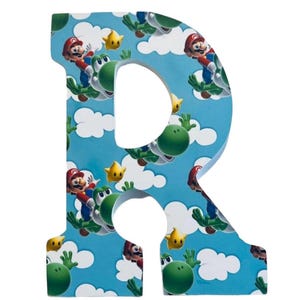 Nursery Letters - personalized name sign , Super Mario nursery-kids room, Mario decor, Luigi, nursery name sign-Toddler decor, Boys gift
