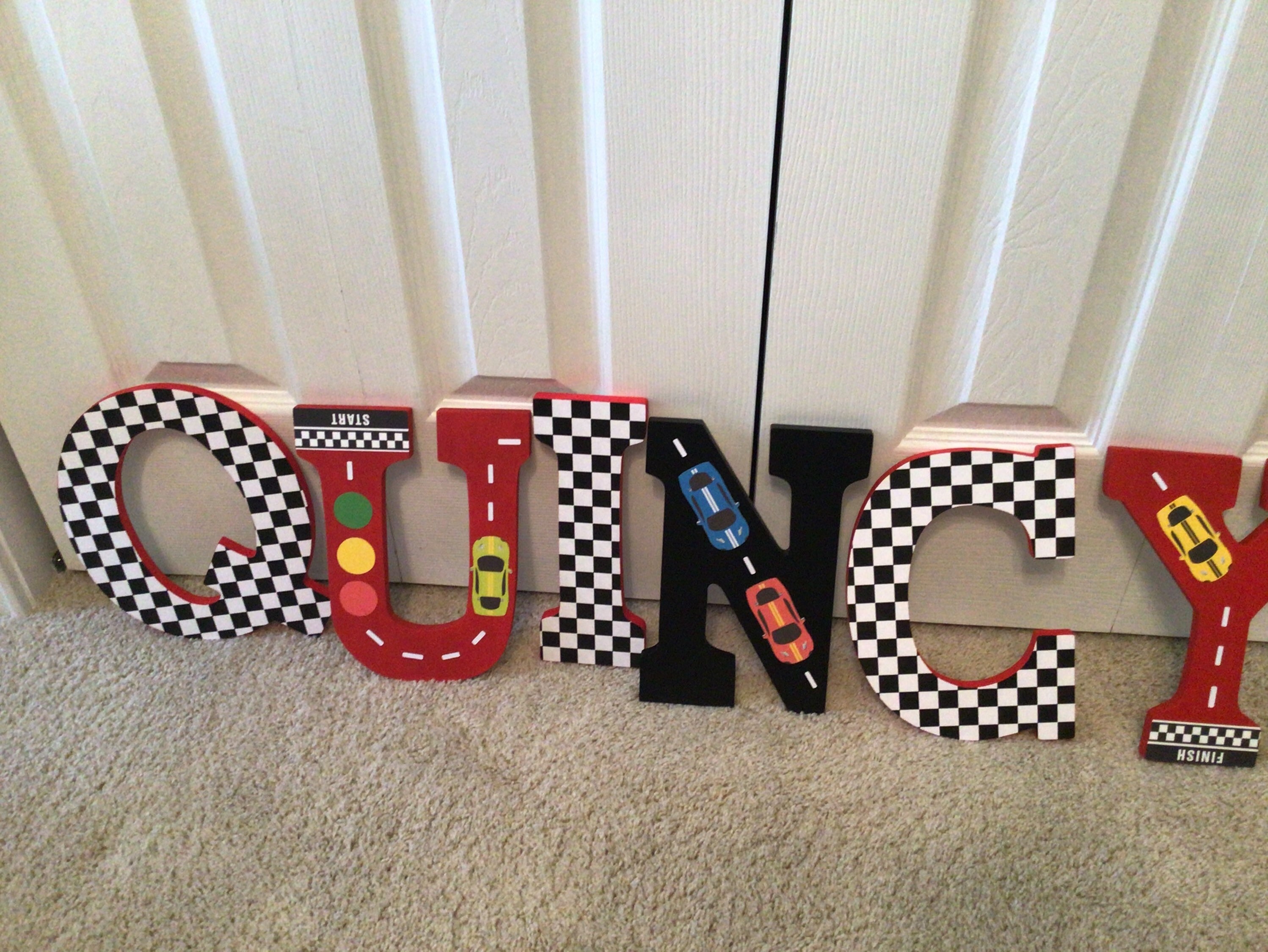 Nascar letters Race car nursery Nursery letters Boys Etsy