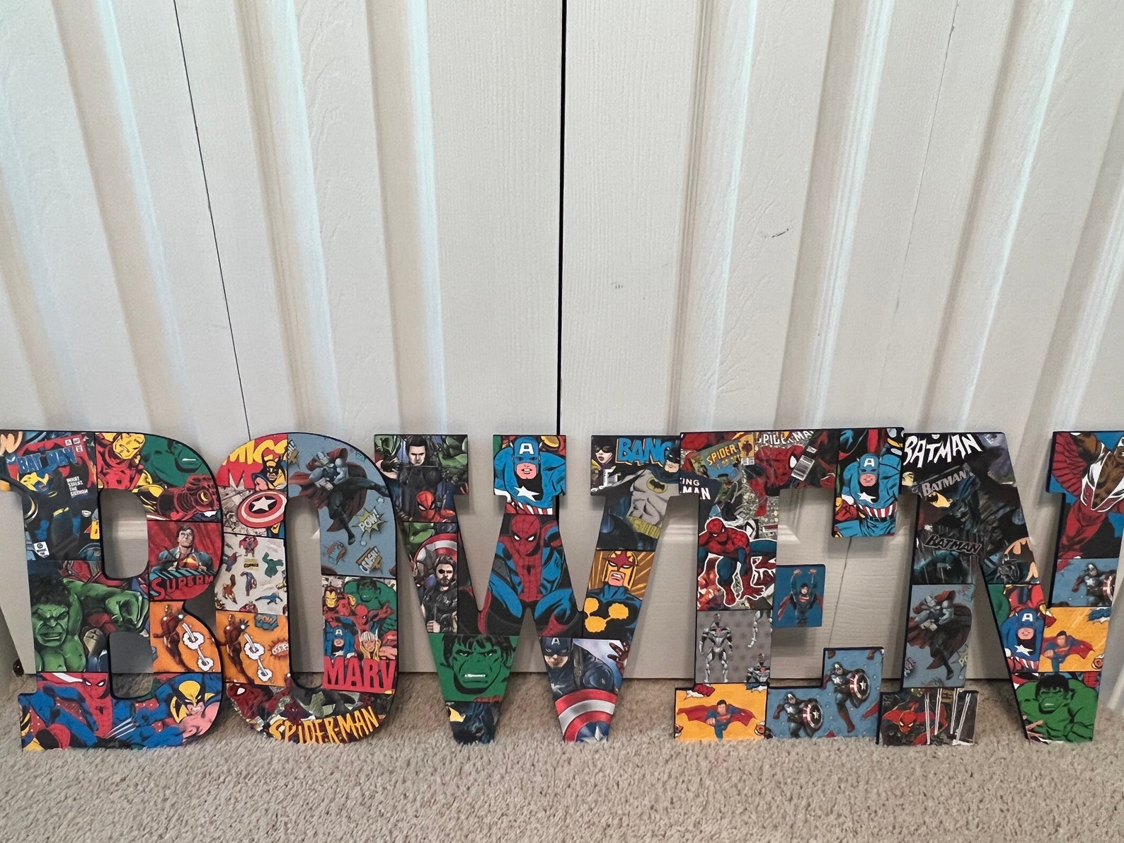Superhero Wall Letters Nursery Letters Nursery Name Sign Etsy